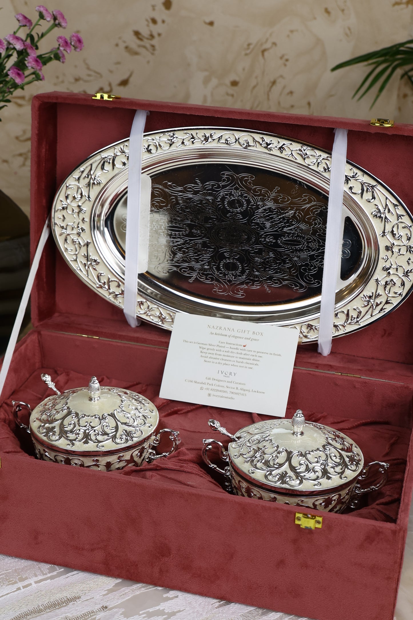 Nazrana Silver Plated Gift Box