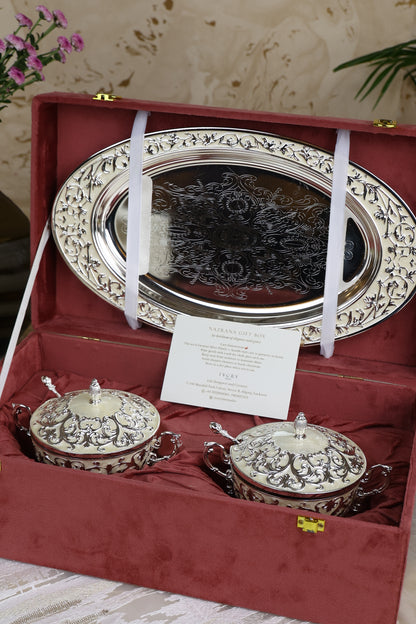 Nazrana Silver Plated Gift Box