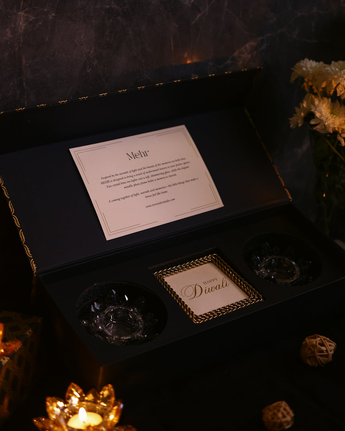 Mehr - Crystal T-Light Gift Set