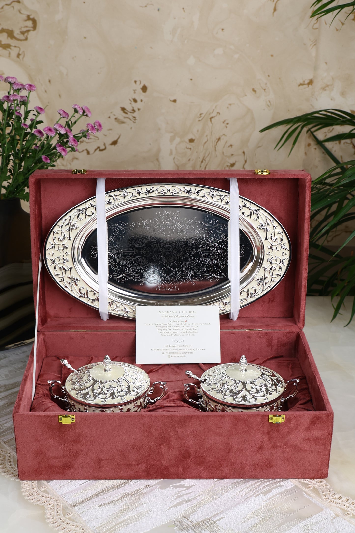Nazrana Silver Plated Gift Box