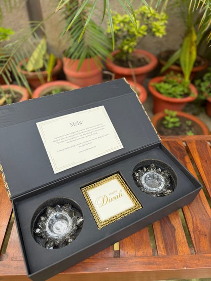 Mehr - Crystal T-Light Gift Set